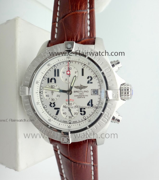Best Replica Breitling Super Avenger White Dial Mens Watch